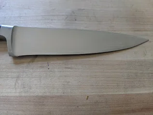 German chef knife before profile correction