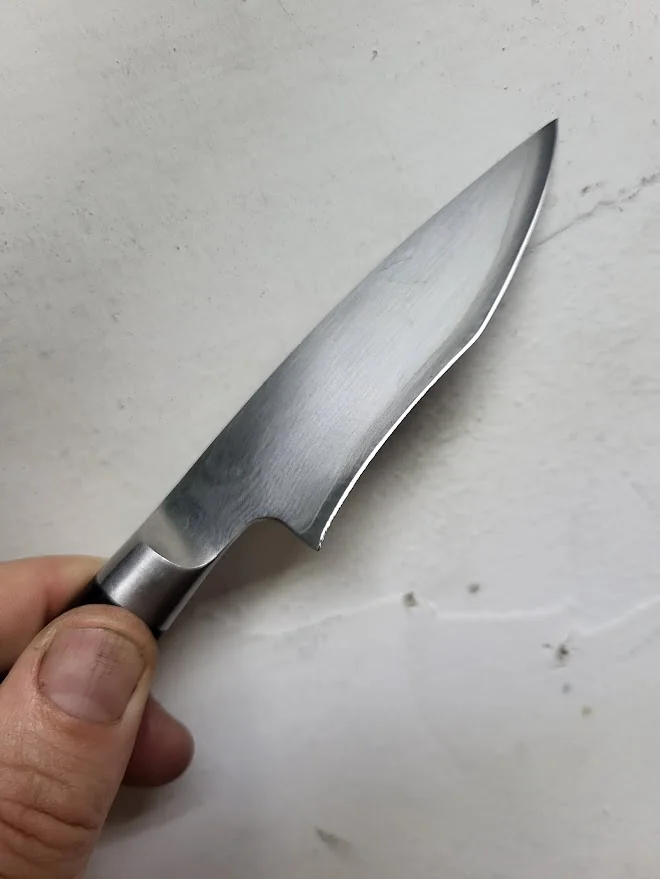 Paring knife after tip and edge repair